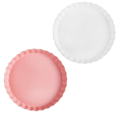 Ciieeo Steakplatte Glasofen-backformen Geschirr Frühstückstablett Teller Servieren Sushi-tablett Snackgerichte Backform Aus Glas Runde Kuchenform Pasta Nudel Weiß Keramik
