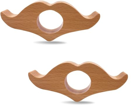 2 Stück Buchseitenhalter Holz, Buch Seitenhalter Bücher Zubehör Daumen Lesezeichen Buch Zubehör Librarians Naturholz Book Holder Geschenke für Leseliebhaber