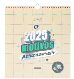 Mr. Wonderful - Calendario de Pared Rasca-Rasca 2025-2025 motivos para sonreír - Incluye 2 Hojas de Pegatinas