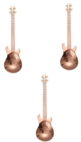 Cabilock 3 Stk Kaffeerührlöffel Gitarren-teelöffel Obstlöffel Espressolöffel Zuckerlöffel Eistee-löffel Eislöffel Kaffeelöffel Servierlöffel Probierlöffel Trinklöffel Kuchenlöffel Esslöffel