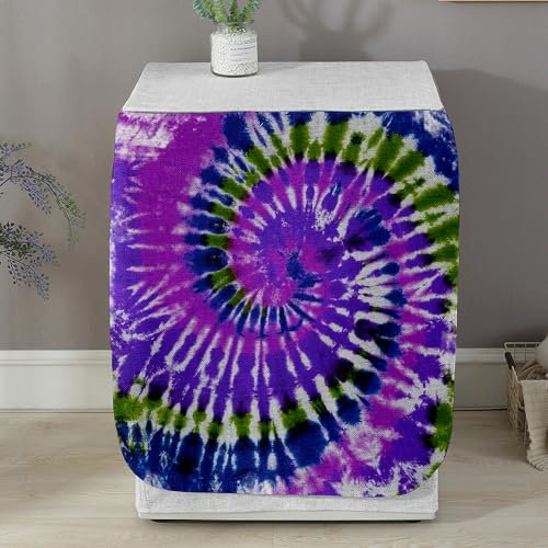 Highdi Graffiti Housse de Protection pour Machine à Laver, Chargement Frontal Housse La Poussière avec Ouverture Frontale pour Linge Domestique (Tie-Dye 1,Capacité S 6~7.5KG)