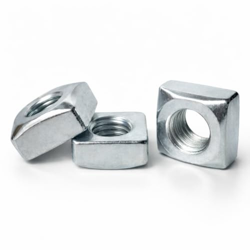Tuercas cuadradas M5 para adaptarse a pernos y tornillos métricos cl.5 chapados en zinc DIN557 (paquete de 20)