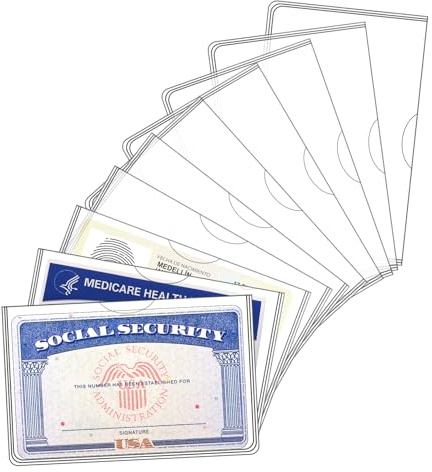 Bremorou 10 Custodie Per Carte Di Credito In Plastica Rigida Per Carte Di Credito Patente Di Guida 9,5 X 6 Cm
