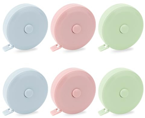 Maßband Körper,Massband Körper,6 Stück - Leichtes & Praktisches Schneiderbandmaß,Flexibles Maßband Für Körpervermessung,Nähen & Handarbeit - Ideal Für Schneider,Hobbynäher & Diy-Projekte