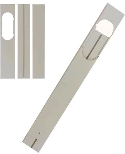 Kit de ventilación de aire acondicionado de puerta corredera, sello de ventana de aire acondicionado portátil, longitud ajustable fácil de instalar y desmontar placa de sellado de ventana, sello, kit