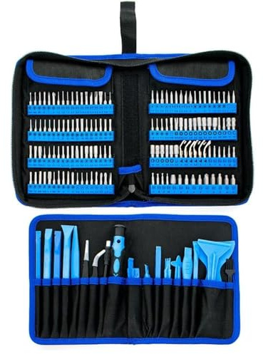 ebuyerfix 180 Pcs Precision Screwdriver Set Multifunction Repair Tool Kit with Magnetic Bits, Flexible Extension, Pry Tools & Storage Bag for Mobile Phones, Laptops, Electronics & DIY Projects