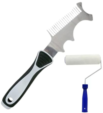 Herramienta Limpiadora De Rodillos De Pintura - Suministros De Reparación Multifuncionales | Rasquetas De Pintura Y Peine Para Pinceles,Para Pintores Profesionales, Aficionados Al Bricolaje,