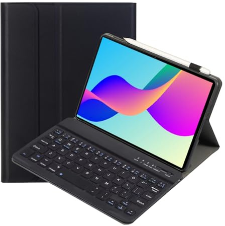 leleyo Funda Teclado para Lenovo Tab M8 4th Gen de 8 Pulgadas Cover con Teclado magnético extraíble QWERTY para Tab M8 4th Gen,Negro | Funda con teclado magnético desmontable inalámbrico QWERTY