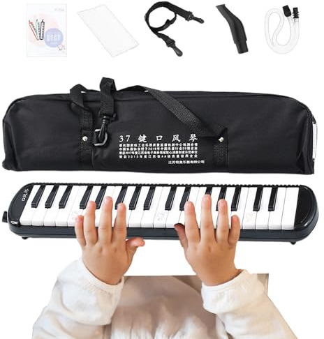 Melodica 32 Tasten Luftpiano 32-Tasten-Keyboard-Blasmusikinstrument | Air Keyboard Piano Blas Melodika, Tasten Mundharmonika, Tragetasche, Leicht, Kompakt, Gestimmtes Blasinstrument Für K