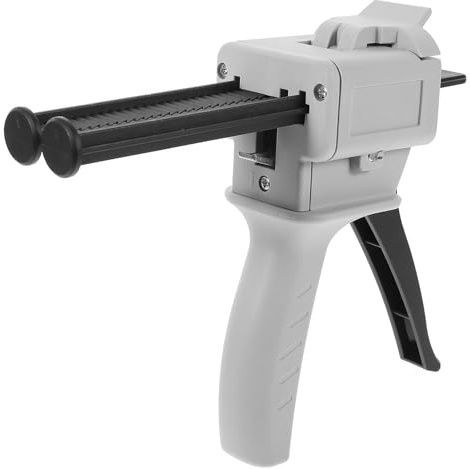 ELEOUTI 1 50 Ml, Distributeur Bi-composant Plastique, Outil Mélange et Distribution Adhésif Époxy pour Usage Industriel et Domestique, Kit Applicateur Précis