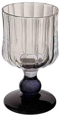 HLHLOP777 Tasses en verre Verres à pied vintage texture plissée, et fond noirs, for vin, champagne, cocktails jus de fruits Verres à cocktails