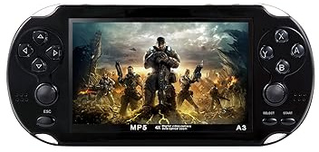 CZT Console per videogiochi da 4,3 pollici, 8 GB, integrati, 2100 giochi gratuiti per più simulatori, console di gioco portatile, video/musica, uscita TV, gioco archiviabile, regalo di compleanno