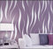 HANMERO Papier Peint Moderne Intissé Motif avec Rayures 3D Flocage pour Chambre Salon Bureau, Violet-10m*0.53m