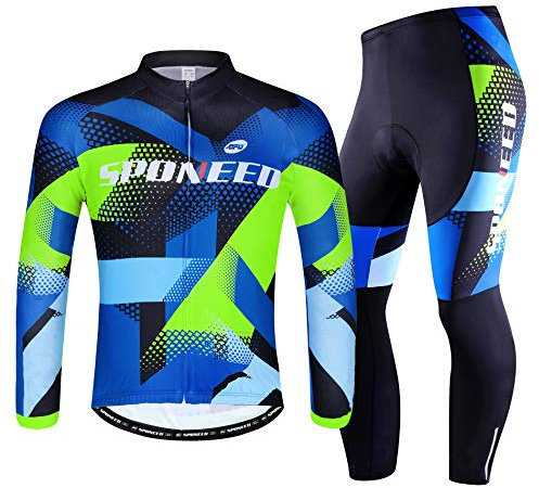 Men Biking Pants Padded Tights Bicycle Tops Jersey Cycling Uniforms Club Team Spring Style US M Multi