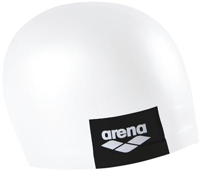 arena Badekappe Logo Moulded, Unisex-Erwachsene, arena Logo Moulded Swim Cap, weiß, No Size