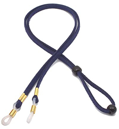 GERNEO® - Kuba – retro Brillenband Wildlederoptik - Unisex PU Brillenkordel für Sonnenbrillen & Lesebrillen – Halterungen gold