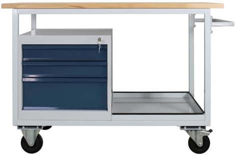 ADB Tischwagen Etagenwagen Eko 3 SL L1300xB600xH850mm RAL7035/7016 bis 300 kg belastbar fahrbar mit Rollen Transportwagen Materialwagen hergestellt in der EU