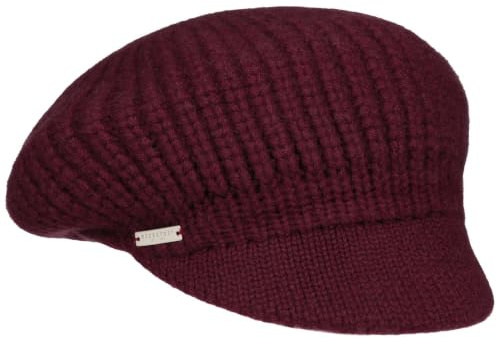 Seeberger Cashmere Ballonmütze Schirmmütze Schildmütze Strickcap Damen - mit Schirm Winter Herbst-Winter