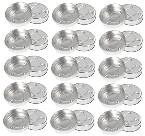 EXCEART 50stücke Teelichtbecher Aus Aluminium Diy Kerzenbehälter Leere Kerzenhülle Teelichtzubehör Für Heimwerker