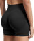 ZAAYO Pantalones cortos deportivos para mujer, para entrenamiento, de 4,5 pulgadas, para levantamiento de glúteos, sin costuras, para motociclistas, Negro , S