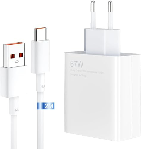 Caricatore 67W Xiaomi Fast Wall Charger Quick Charge per Xiaomi 14 13 12 12t 12s Pro Lite Redmi Note K60 K50 11 11s 12 Pro Plus Poco F5 X5 F4 X4 GT Black Shark 4 5 Pro 2M 6A Type C Cable Mi Turbo per