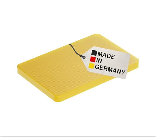 BAUHELD® Universal Underlay Plates 60 x 40 x 4 mm [Pack of 100] – Yellow Plastic Underlay Plates [Made in Germany] – Suitable as Spacers, Plastic Plates, Underlay or Glazing Blocks