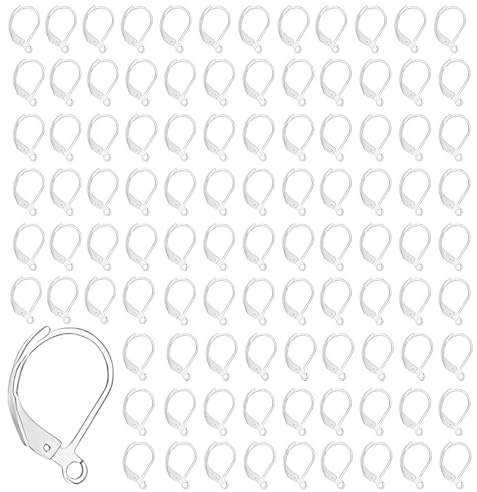 SULIUDAJI 100Pcs Ganci Orecchini Monachelle Orecchini In Acciaio Inossidabile 304, Colore Acciaio Inossidabile, 10X15Mm
