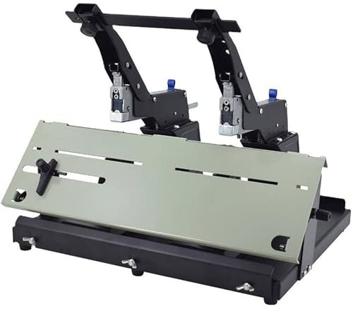 Doppelkopf-Heftgerät, Hochleistungs-Auto-Schnellheftgerät, Bindetiefe 0-10 mm, Heftgerät mit doppeltem Verwendungszweck, manuelle Flachheftung für Büros, Schulen und Unternehmen