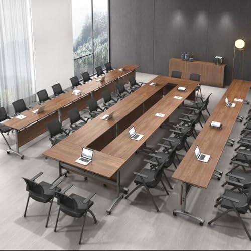 DRFGNF Konferenzraumtisch Klappbarer Konferenztisch, moderner mobiler Schulungstisch in DREI Farben, klappbare Seminar- und Besprechungstische für den Konferenzraum im Büro (Eiche, 47 x 20 x 30 Zol