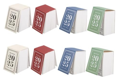 FUNNETOYU 8stücke Teiliges Mini Abreißkalender Handlicher Monatskalender Mit Nostalgischem Design Kompakt Für Schreibtisch Und Büro Benutzerfreundlich Als Dekorativer Desk Organizer
