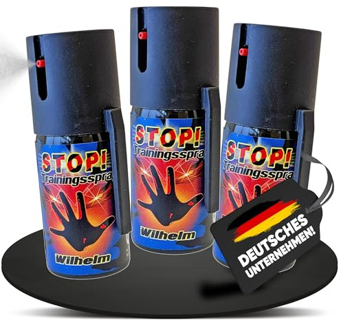 3 Dosen Wilhelm Pfefferspray Tierabwehr Selbstverteidigung CS Gas KO Spray hochdosiert (ca. 2 Mio. Scoville) effektives Verteidigungsspray