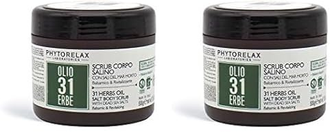 PhytorelaxLaboratories Olio 31 Erbe Vegan & Organic - Scrub Corpo Salino - Balsamico E Rivitalizzante - 500 ml