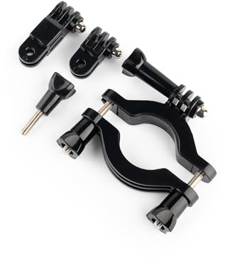 MOJOGEAR Collier de serrage pour Go Pro 3 directions inclinable - Petit - Entre 10 et 25 mm d'épaisseur - Convient également pour appareil photo et smartphone - Noir