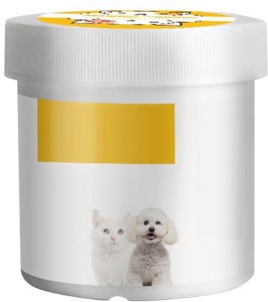 Augenpflege FingerPads für Hunde, 200 Stück Augenpflege Hund und Tränenfleckenentferner Hund, Augen Reinigungspads Hunde & Katzen, Entfernt Tränenstein & Speichelreste, Sanfte (Yellow, 8X7X7cm)