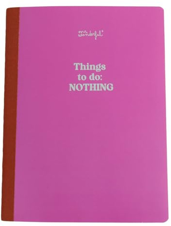Mr Wonderful A5 anteckningsbok med linjerade blad – 80 sidor – notebook – saker att göra: ingenting – sydd bindning