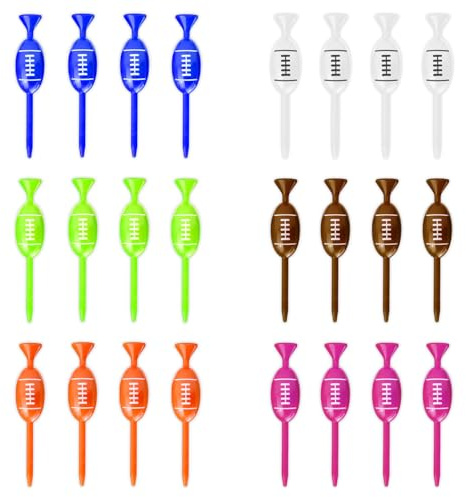 Glamifyr Golf Tees 83 mm – 24 Stück Kunststoff Golftees mit Markierung, 6 Farben, Gut Sichtbar & Stabil, Für Training und Spiel
