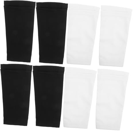 BESTonZON 4 Pares Calcetines Juveniles Bolsillo insertado en Las Mangas de la espinilla Medias de compresión espinilleras de fútbol espinillera para Futbol