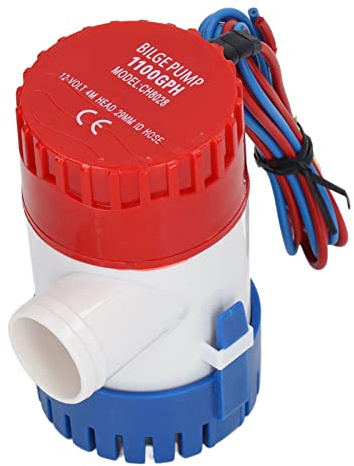 RASTKY Pompa di Sentina Marina Elettrica Durevole da 12 V per Barche - Pompa dell'acqua Sommergibile con Uscita da 29 Mm Rimozione Efficiente dell'acqua di Sentina, Produzione Ad Alta capacità,