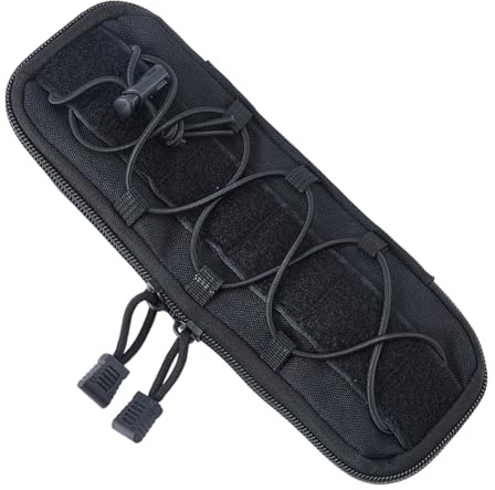 SUPERFINDINGS Poche Tactical Lourd Molle en Oxford pour Couteau Pliant Grand de 25.2x8.5x3cm Porte Outil Molle Porte Torche Accessoire Ceinture Organisateur Équipement Extérieur Noir