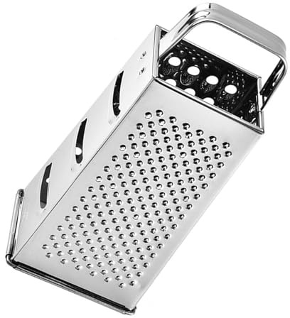 BESPORTBLE Rallador de Acero Inoxidable de 4 Caras Multiusos 23 Cm, Cortadora de Verduras y Patatas para Cocina, Herramienta para Rallar Queso y Frutas, Accesorio Compacto para Uso Doméstico