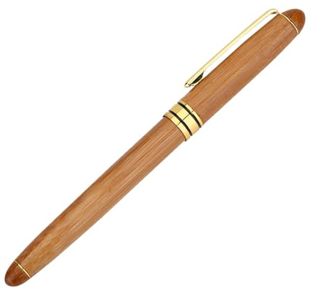 Ausla Kalligrafipenna, Bambuhandtag Reservoarpenna med Bred Spets för Gotisk Kursiv Arabisk Skrift med Flexibel Bläckbehållare, Perfekt för Konstnärer och Kalligrafientusiaster (Pennspets 1,5 mm)