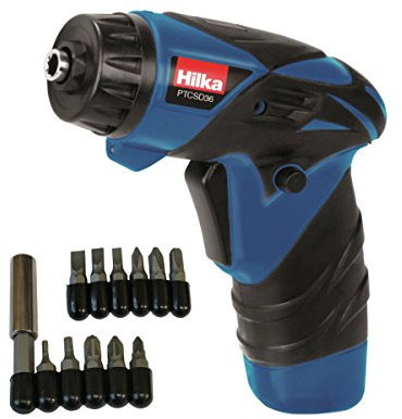 Hilka Tools PTCSD36 Li-Ion Cordless Screwdriver, 3.6 V, Black/Blue