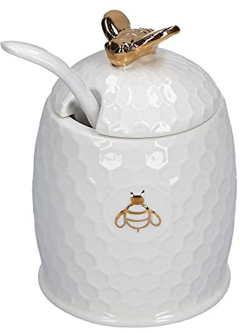 La Porcellana Bianca - Aperegina Oro Zuccheriera W/Cucchiaio 4X2.5 in Gift Box