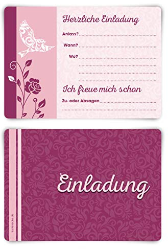 Einladungskarten Geburtstag Konfirmation Taufe Kommunion jeder Anlass 12 Stück Karten Set - Friedenstaube Vorausgefüllt