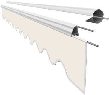 VANA Markisenvolant für 3,5 m Markisen mit dem Markisentuch der Farbe SPD001 Maß 3,38 x 0,23 Meter.