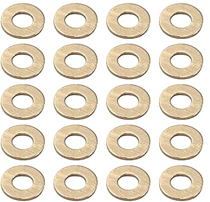 MroMax Lot de 100 rondelles d'étanchéité plates en cuivre M4 - Joint d'étanchéité métrique rond - Diamètre intérieur : 0,4 cm - Diamètre extérieur : 0,9 cm - Épaisseur : 0,1 cm