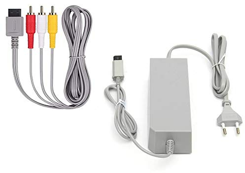 DARLINGTON & Sohns Kabel-Set für Nintendo Wii - Ladekabel, Ladegerät, Netzteil, TV-Scart-Kabel, Stromkabel, AC-Adapter