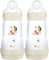 MAM Easy Start Anti-Colic Baby Bottles | 2 Pack (2 x 260ml) | Self-Sterilising Baby Milk Bottle | Medium Flow MAM Teats Size 2 | Newborn Essentials | Unisex (Various Designs)