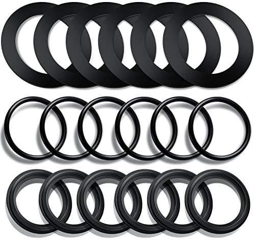 Sweetude 18 pièces 25076RP Rondelle et anneau pour accessoires 1 1/2 rondelle en caoutchouc compatible avec valves de piston de piscine et joint de rechange Intex 10745 10262 10255