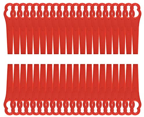 NITAIUN 120 Pcs Plastic Grass Trimmer Blades 83 mm Lawn Mower Cutting Blades Garden Mower Replacement Blades Replacement Plastic Blades for Lawn Trimmers Cordless Grass Trimmer (120 Pcs)